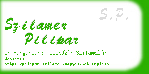 szilamer pilipar business card